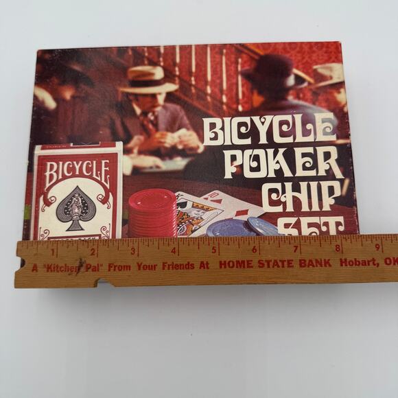Vintage Sealed Bicycle Poker Chip and Card Set 1980's NOS Never Opened - Picture 5 of 8